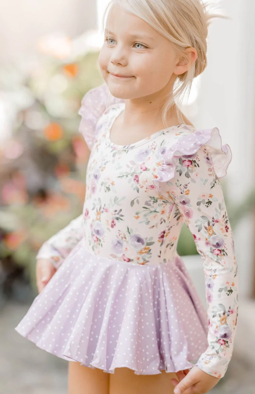 Violet Breeze Long Sleeve Leotard