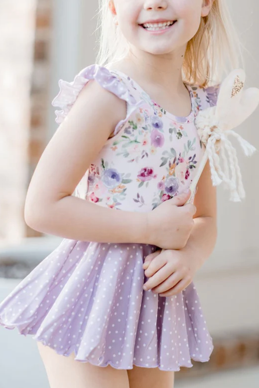 Violet Breeze Short Sleeve Leotard