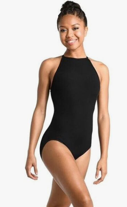 Ribbed High Neck Leotard